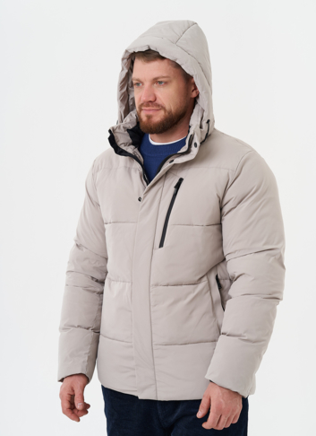 Зимний пуховик с капюшоном