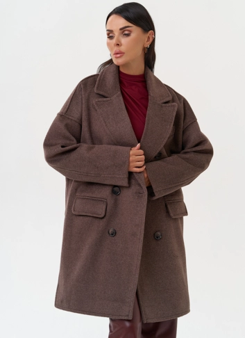 Двубортное женское пальто