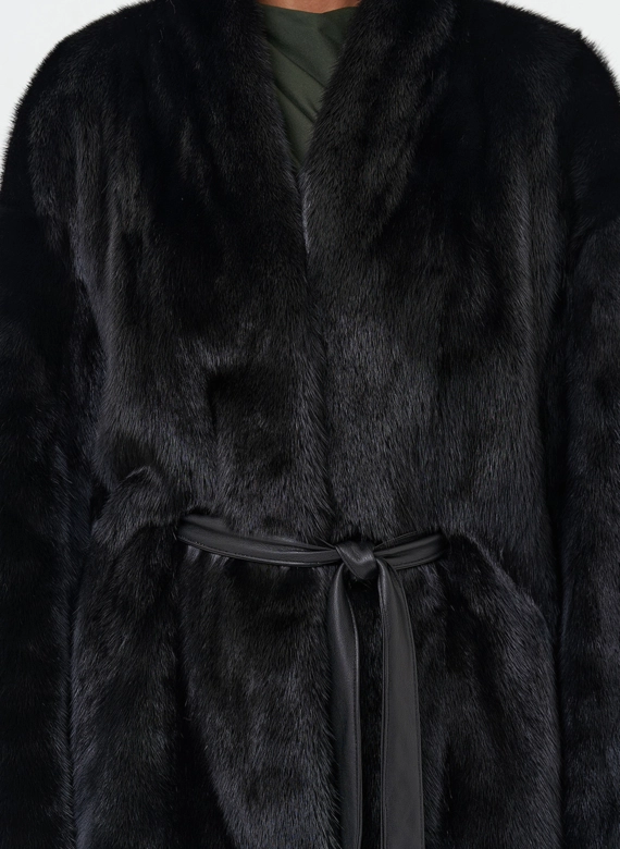 Норковый жакет черного цвета