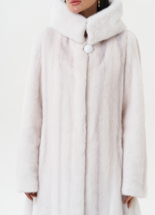 Шуба из меха норки в роспуск модель № 23152 в рассрочку