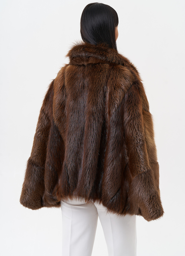 Болеро из меха бобра модель № 29413 в кредит