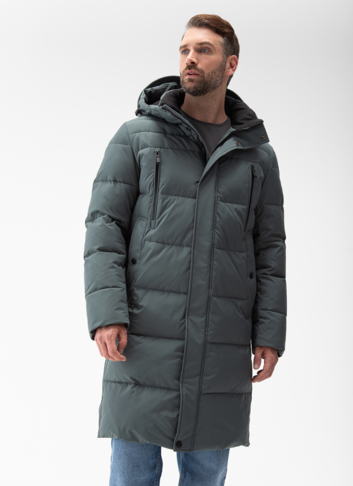 Мужской пуховик с капюшоном 