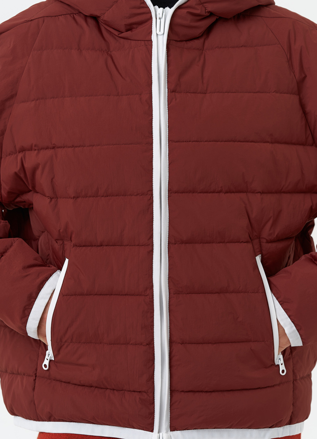 Женская утепленная куртка в бордовом цвете модель № 30025 универмаг малина