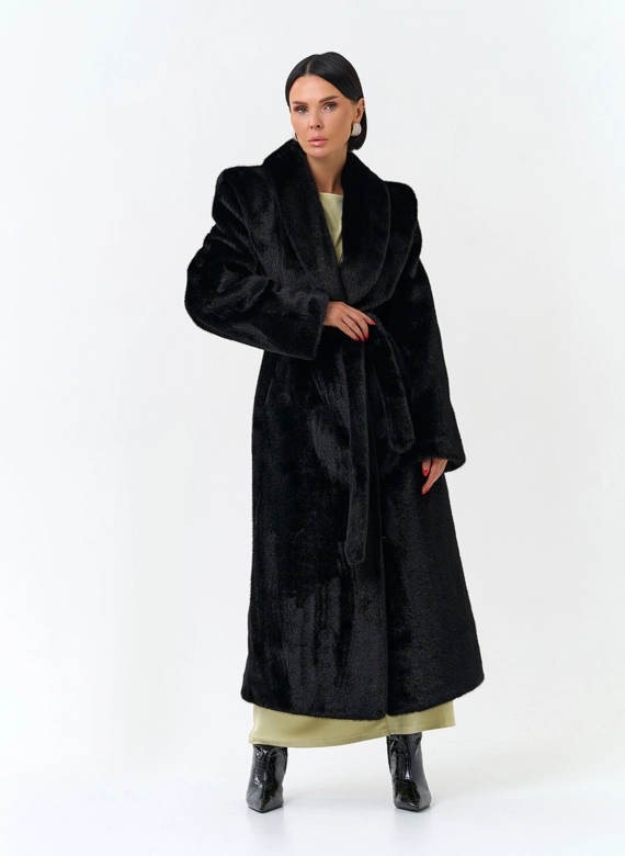 Женская шуба из эко меха фото