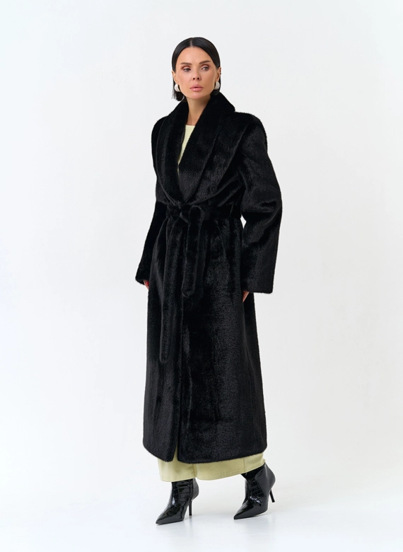 Женская шуба из эко меха фото