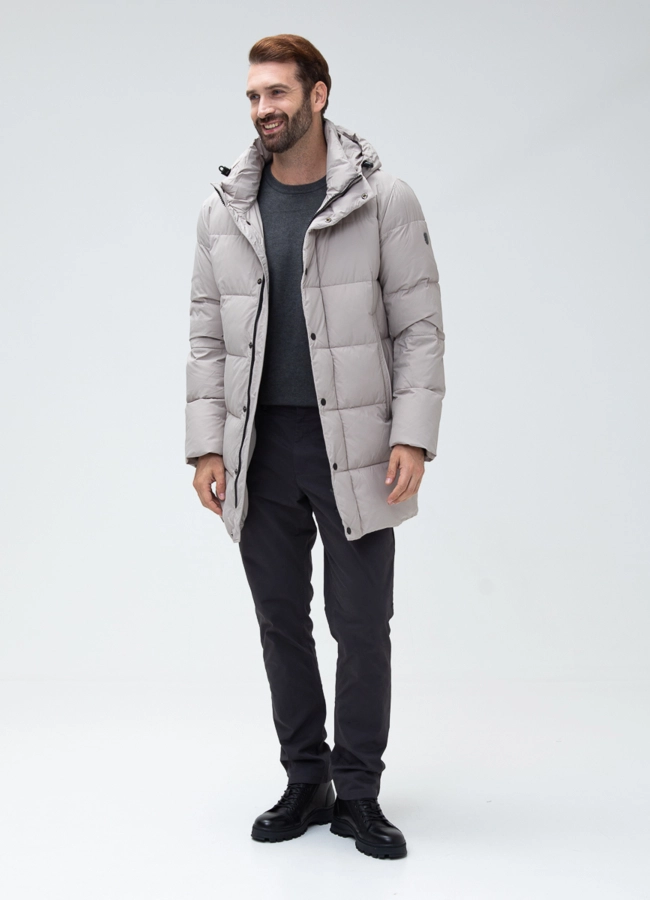 Мужской пуховик с капюшоном  модель № 27997 в рассрочку