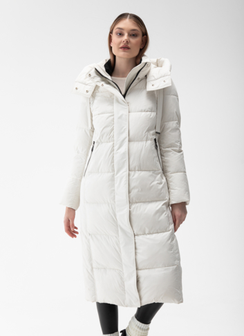 Женский пуховик с капюшоном 