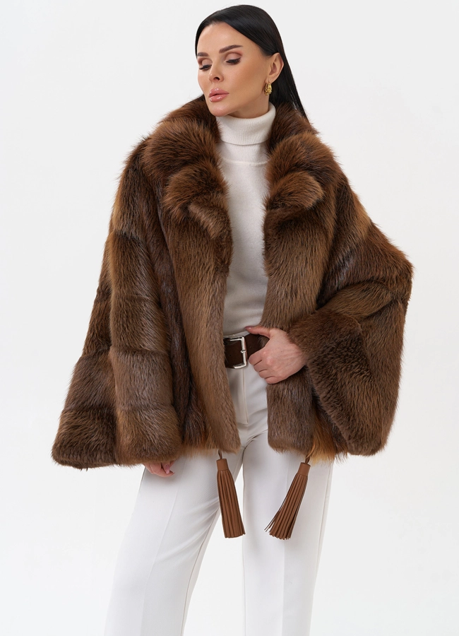Болеро из меха бобра модель № 29413 универмаг малина