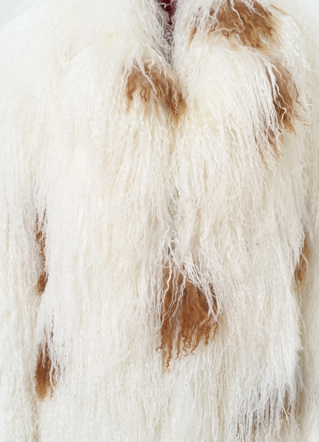 Женская шуба из меха ламы модель № 30634 универмаг малина