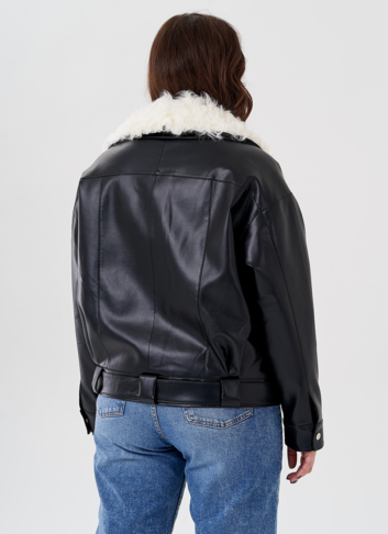 Куртка косуха с отделкой натуральный козлик Куртка косуха с отделкой натуральный козлик